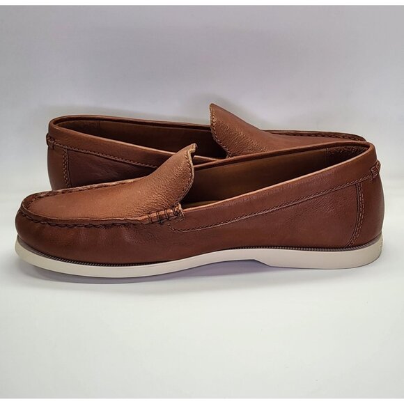Polo Ralph Lauren Merton Venetian Loafers Size 8.5D Tan Leather Slip-On Shoes - Picture 5 of 14